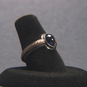 Natural Sapphire Silver Ring