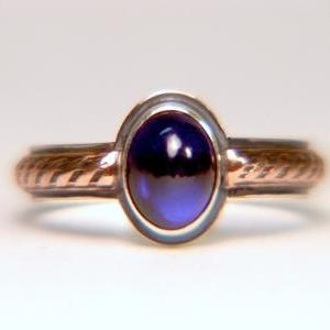 Natural Sapphire Silver Ring