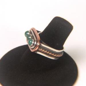Natural Emeralds Silver Ring