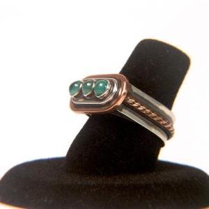 Natural Emeralds Ring & Earrings Set