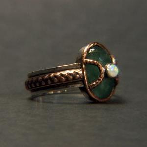 5 Carats Natural Emerald Silver Ring