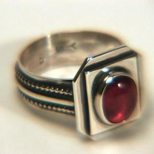Natural Vintage Ruby Silver Ring