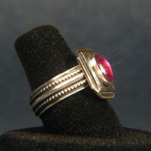 Natural Vintage Ruby Silver Ring
