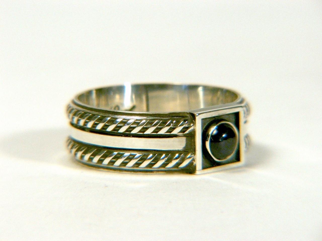Sapphire Sterling Men's Band